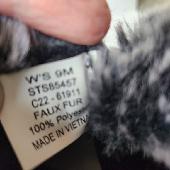 Sperry Top Sider Saltwater 1-Eye Black Duck Boots Faux Fur Cozy Cabincore 9M - Picture 11 of 12